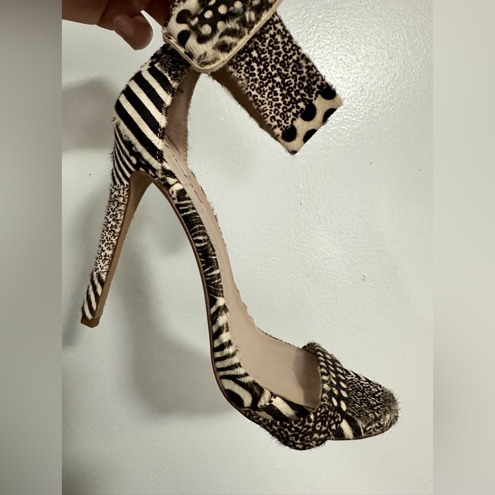 Leopard Print High Heel Sandals
